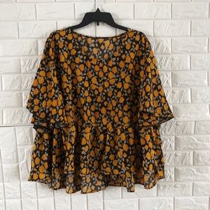 Floral Peplum Top